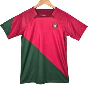 Portugal Soccer Jersey Ronaldo 7 Red Green Football Shirt Size XL Read